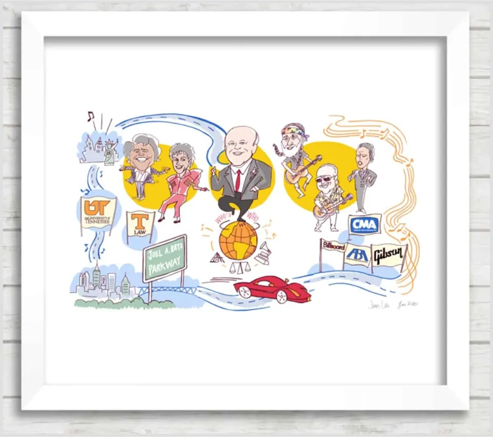 Visual notes from strategy sessions turned into art to reinforce focus and values.