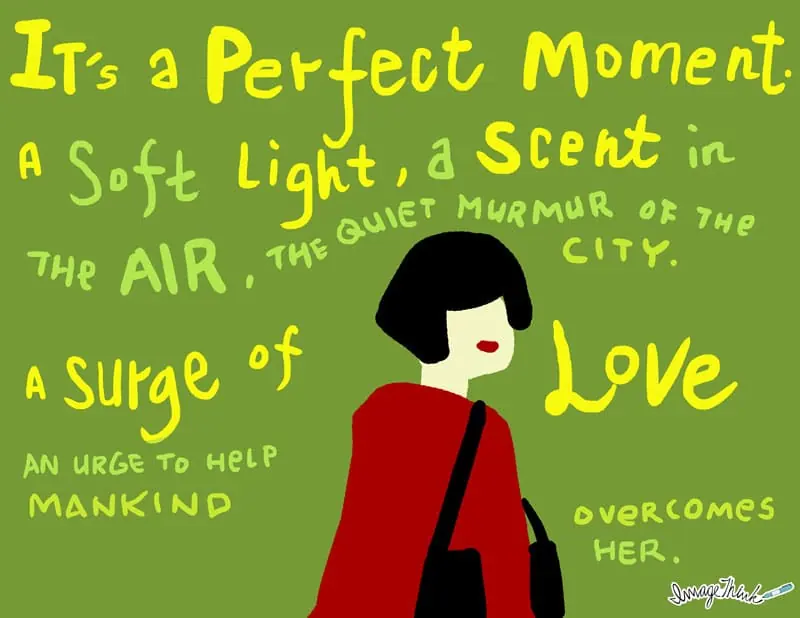 Illustrated quote from Amelie