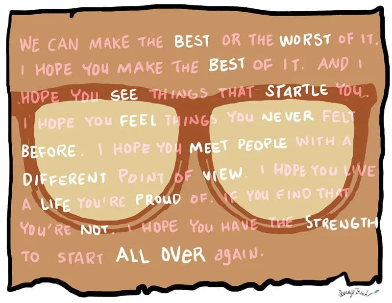 Illustrated quote from The Curious Case of Benjamin Button