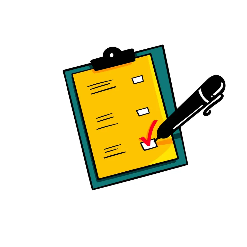 Checklist of materials to distibute