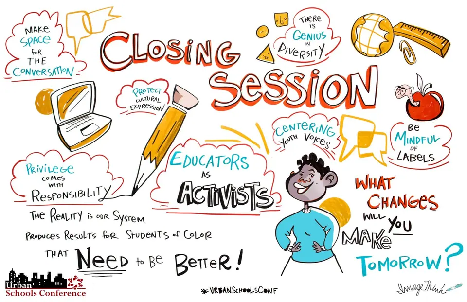 shcenectady schools conference closing session summary board.