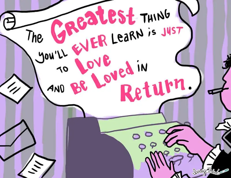 Illustrated quote from Moulin Rouge