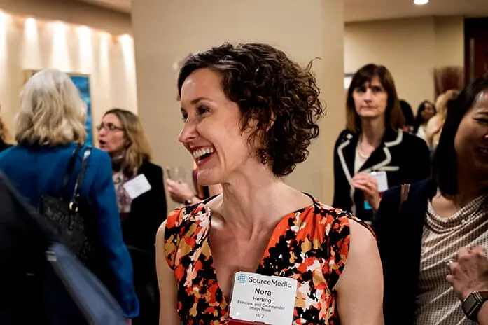 Nora Herting speaking at an event